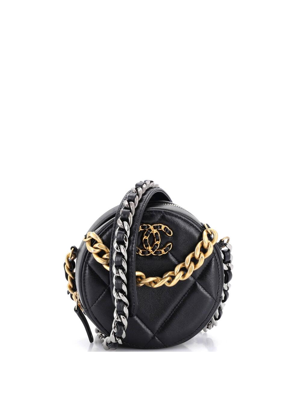 Chanel 19 Round Clutch With Chain #308169C25B